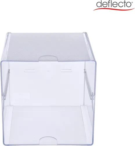 Vista 4 de deflecto Organizador de cubos apilables, 1 compartimento, 6 x 6 x 6, plástico, transparente 350401-AMZ