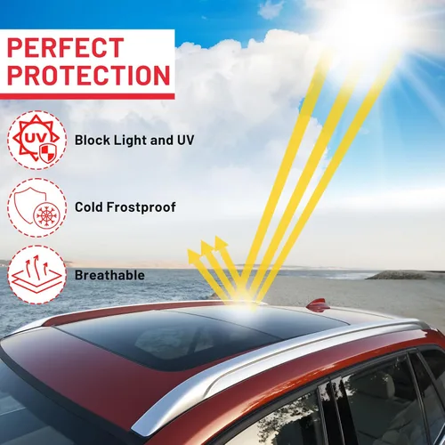 Vista 2 de Cubierta Universal para Techo Solar de Coche Endxedo - Deflector de Viento para Techo Solar, Aislante Térmico con Superficie Impermeable, Visera