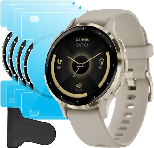 Vista 10 de Protector de pantalla compatible con Amazfit Active 2, antiarañazos, cobertura de pantalla completa 3D, compatible con fundas, HD Ultra, paquete de 3