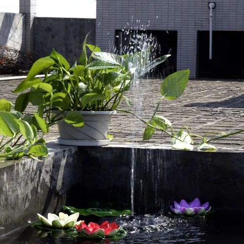 Vista 3 de Fuente solar para baño de pájaros, bomba de fuente flotante con energía solar, bomba de fuente de agua flotante de pie para baño de pájaros, jardín