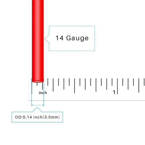 Vista 3 de BNTECHGO Carrete de alambre de silicona calibre 14 20 pies rojo y 20 pies negro flexible 14 AWG alambre de cobre estañado trenzado
