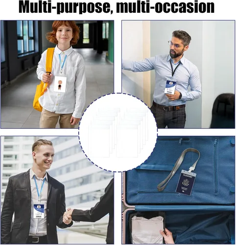 Vista 6 de 10 fundas protectoras transparentes para pasaporte, 4 x 6 pulgadas, impermeables, de plástico, para viajes, fundas verticales sin cremallera