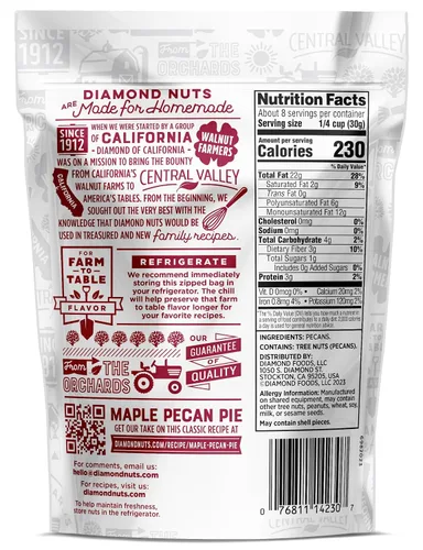 Vista 2 de Nueces pecanas picadas Diamond of California 8 oz