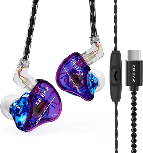 Vista 21 de YINYOO KBEAR KS1 Auriculares USB C con Sonido Cristalino, Auriculares Tipo C con Micrófono y Control de Volumen para iPhone 16/17