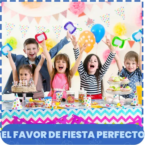Vista 5 de Bedwina Mini Pizarra Magnética de Dibujo para Niños - (Paquete de 6) Tableros de Dibujo con Clip para Llavero de Mochila, Bloc Borrable