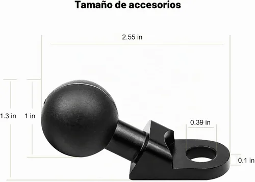 Vista 3 de Adaptador de montaje de teléfono para motocicleta para montaje RAM