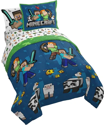 Vista 21 de Jay Franco Marvel Spiderman Webtastic - Juego de ropa de cama de 5 piezas tamaño individual, incluye edredón reversible y juego de sábanas, ropa