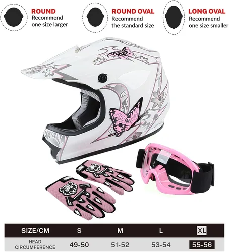 Vista 93 de SLMOTO - Casco DOT para niños y jóvenes, casco de motocross para todoterreno y calle, casco de motocicleta, casco de bicicleta de tierra, motocross