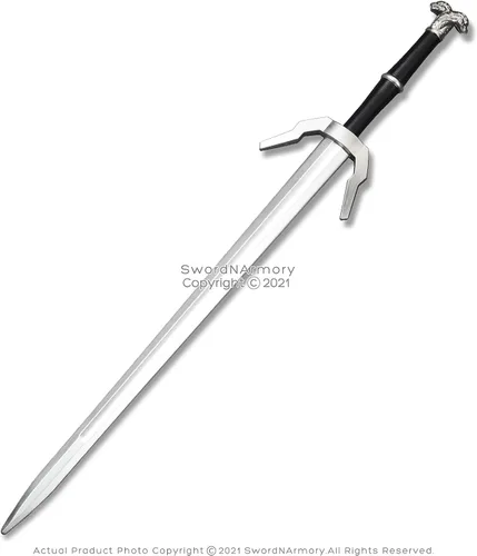 Vista 6 de Espada larga de plata de acero de fantasía de alta densidad de espuma de regalo de disfraz de cosplay