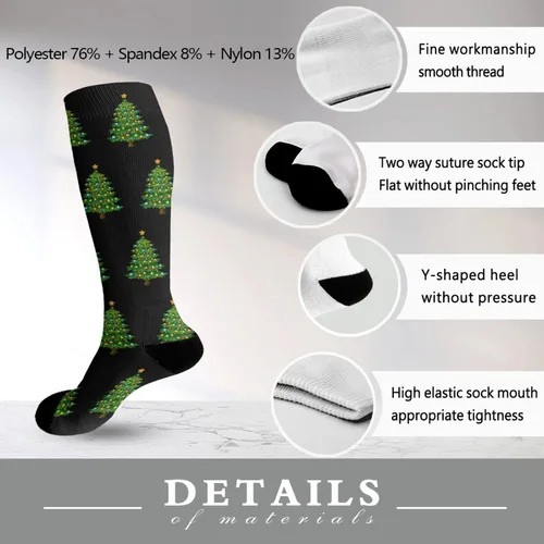 Vista 6 de devor Fashion Boot Socks Cotton Women Socks Dress Sock Fashionable christmas tree Socks