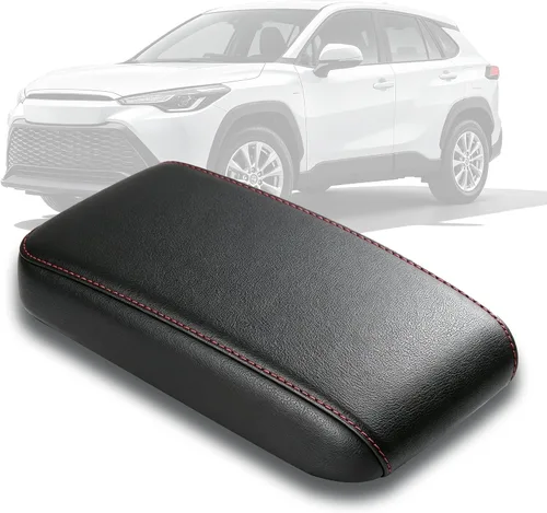 Vista 23 de AOMSAZTO Fundas para reposabrazos de consola central marfil para Corolla Toyota 2014-2019