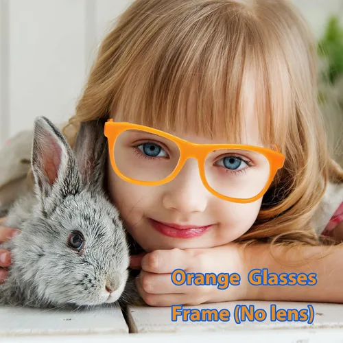 Vista 5 de Paquete de 15 lentes de sol naranjas a granel para niños y adultos marco solo sin lentes suministros de recuerdos de fiesta gafas de disfraces