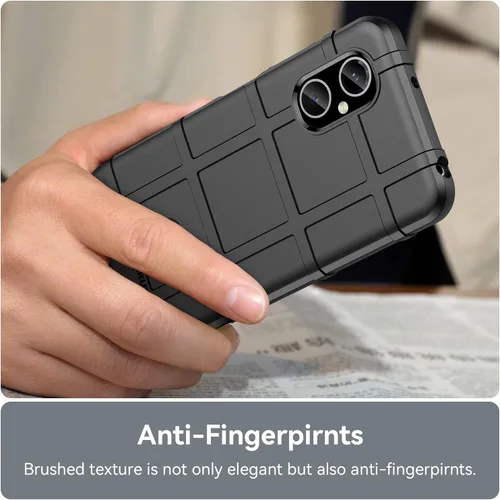 Vista 5 de Funda delgada para Xiaomi Poco M4 5G, resistente funda duradera con grado militar a prueba de golpes, gran agarre y cubierta protectora de lente