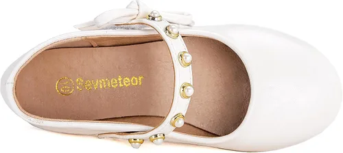 Vista 2 de Zapatos planos de bailarina Mary Jane para niñas pequeñas, zapatos de vestir para bodas, fiestas, ballet, zapatos planos