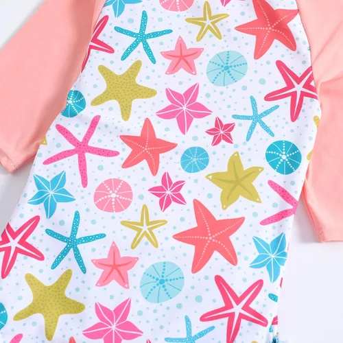 Vista 20 de MERSARIPHY Traje de baño de una pieza para niña pequeña, traje de baño de manga larga, traje de baño para niñas