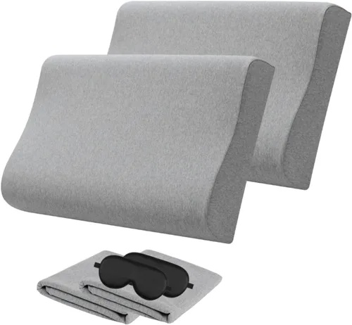 Vista 8 de Funda de almohada para almohada de cuello de espuma viscoelástica, funda de almohada de algodón suave con cremallera, protector de almohada