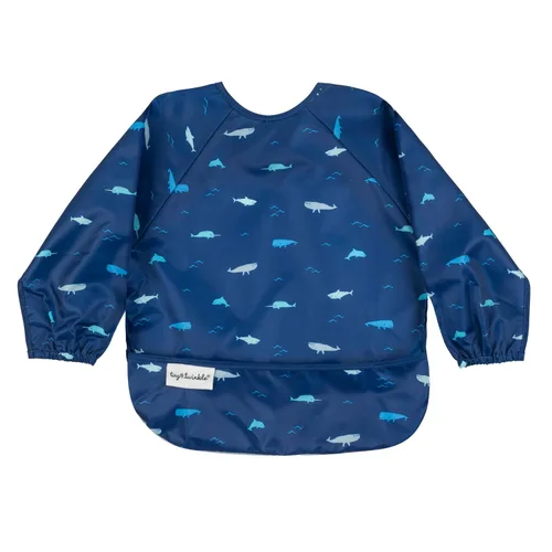 Vista 21 de Tiny Twinkle - Babero a prueba de suciedad para bebés y niños pequeños, bonito, de manga larga, impermeable, lavable a máquina, cierre a prueba