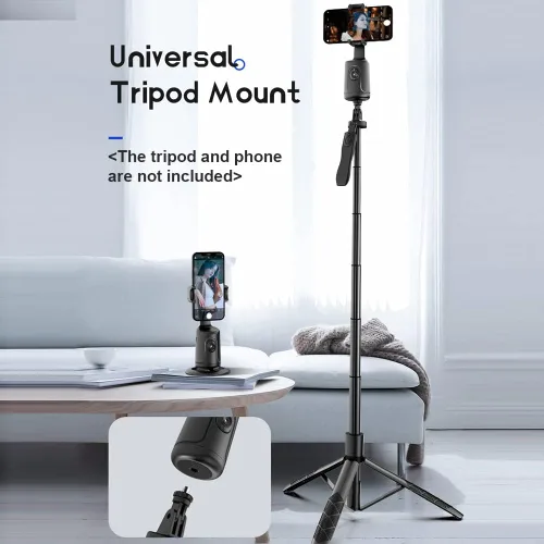 Vista 7 de Andoer Smart 360 grados Auto Face Tracking Gimbal Desktop Selfie Stabilizer Robot Camaraman con lente ajustable Base estable Soporte de teléfono