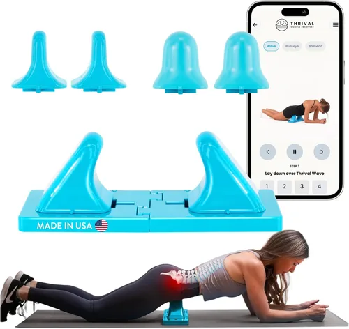 Vista 20 de Thrival - Herramienta de liberación muscular completamente ajustable para psoas, flexor de cadera, espalda, glúteo, iliaco y cuello para liberación