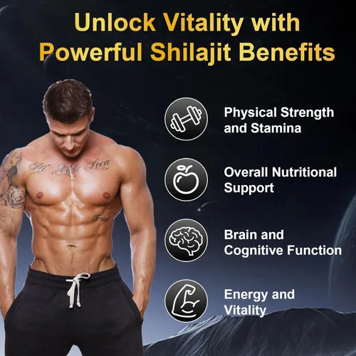 Vista 5 de Vitacore - Gomitas Shilajit del Himalaya para hombres y mujeres, impulso energético de oro puro, más de 85 minerales traza y ácido fúlvico, sin