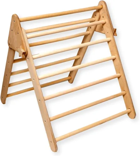 Vista 10 de Montessori Triángulo de escalada Marco de escalada interior de madera para niños y niños pequeños Estructura de escalada Montessori Triángulo