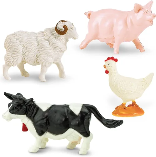 Vista 4 de Safari Ltd. Farm TOOB - 12 figuras que incluyen vaca, cerdo, cabra, caballo y más, juego de juguetes educativos para niños, niñas y niños a partir