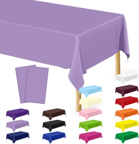 Vista 25 de Suministros de regreso a clases, 2 manteles de 108 x 54 pulgadas, manteles desechables coloridos para el primer día de escuela, rectangular
