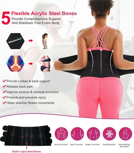 Vista 5 de TrainingGirl - Cinturón para entrenamiento de cintura para mujer