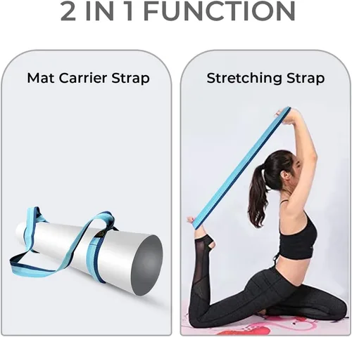 Vista 4 de Yoga Mat Carrier Strap Adjustable Mat Holder Sling for Carrying Mats Thick & Comfy Texture Yoga Mat Strap