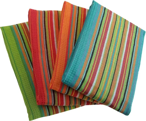 Vista 2 de DG Collections Toallas de cocina de salsa 100% algodón, paquete de 8, paños de cocina súper absorbentes, 16 x 28 pulgadas, sin pelusas, tejido
