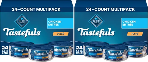 Vista 19 de Blue Buffalo Tastefuls Natural Pate - Comida húmeda natural para gatos, ternera, latas de 5.5 onzas (24 unidades) La carne de res real es lo