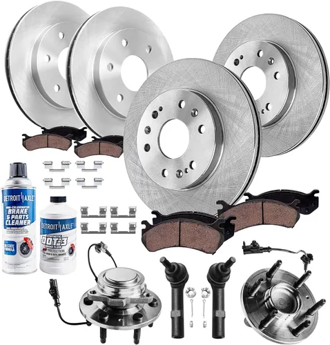 Vista 92 de Detroit Axle - 4 rotores de freno para Ford 1994-2004 Mustang, rotores de freno de disco delanteros y traseros 1995 1996 1997 1998 1999 2000 2001