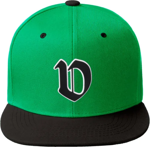 Vista 764 de Daxton Gorra clásica con visera de billete plano con letras del alfabeto inglés antiguo de la A a la Z