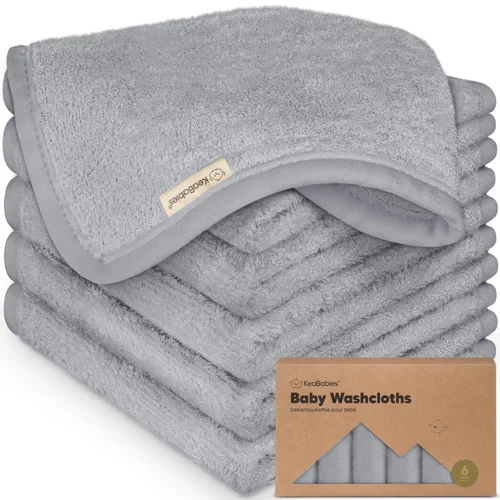 Vista 16 de Paquete de 6 paños de viscosa suave y absorbente de bambú para cara, cuerpo, toallas de bebé para recién nacidos, niños, niños pequeños, bebés