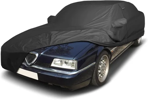 Vista 20 de iCarCover Funda de automóvil personalizada de alta calidad para Alfa Romeo 147 2002-2007, resistente, impermeable, para todo tipo de clima, lluvia