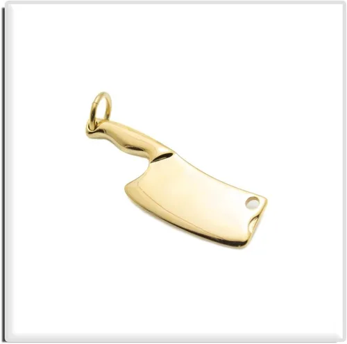 Vista 3 de Xusamss Collar de chef colgante de cuchillo de cocina de acero titanio clásico de moda, cadena de caja de 22 pulgadas