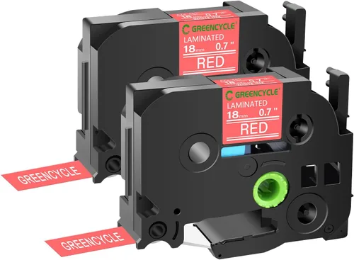 Vista 23 de GREENCYCLE Cinta para etiquetadora Brother P-Touch TZe-831 TZ-831 de 0.472 in 0.47 laminada TZe TZ Gold Tape para PT-D210 PT-D600 PT-H110 PT-1230, 2
