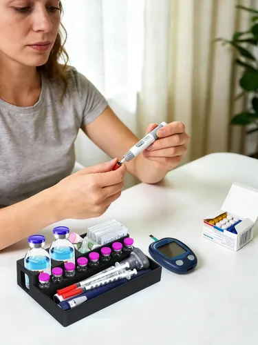 Vista 6 de YOUSHARES Estuche para viales de péptido, organizador de viales de insulina de 0.1 fl oz y 1.0 fl oz, suministros para diabetes, soporte para nevera