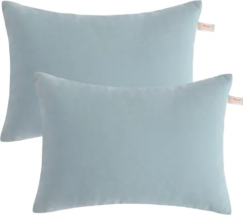 Vista 7 de BEDSUM Paquete de 2 almohadas pequeñas, mini almohada de microfibra de 11 x 7 pulgadas para viajes, mascotas, suaves y lavables a máquina, almohadas