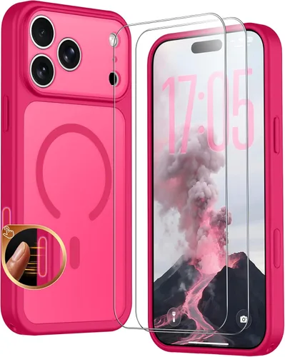 Vista 219 de SPIDERCASE Funda magnética translúcida diseñada para iPhone 11, con 2 protectores de pantalla de vidrio templado, antihuellas, para iPhone 11 de 6.1