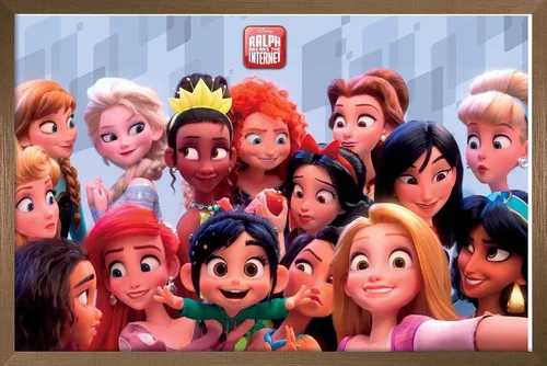 Vista 15 de Trends International Disney Wreck It Ralph: Ralph Breaks The Internet - Póster de pared de princesa, 14.725 x 22.375 pulgadas, versión enmarcada