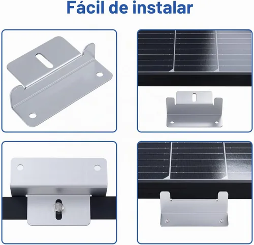 Vista 5 de JJN - Soportes para panel solar, 1 juego de 4 unidades, soportes