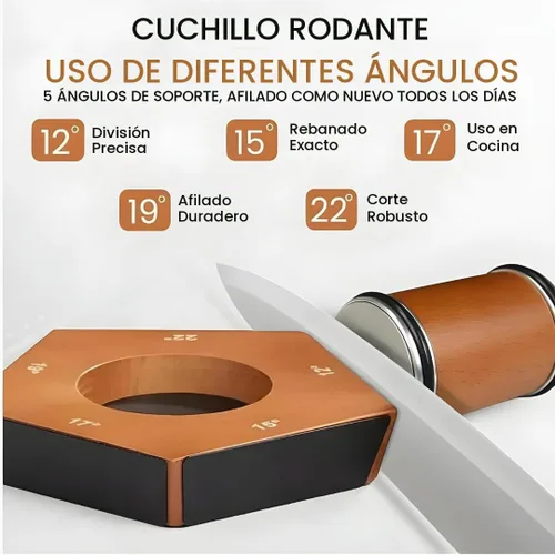 Vista 2 de Kit de afilador de cuchillos rodantes con disco de diamante y cerámica