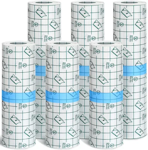 Vista 8 de 6 rollos de vendaje impermeable de 2 tamaños, vendajes adhesivos transparentes para tatuajes, natación y cuidado posterior