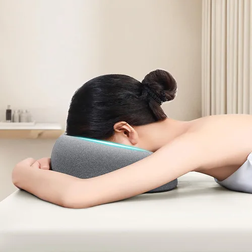 Vista 6 de Almohada boca abajo después de cirugía ocular Comfort Support Home Massage Pillow Diseño ergonómico Vitrectomía Retinal Recuperación Almohada Gris