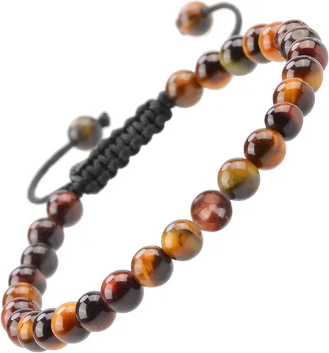 Vista 30 de MASSIVE BEADS - Pulseras ajustables unisex de cuentas de cristal de piedras preciosas con poder curativo natural, de macramé Piedras de 7 chakras
