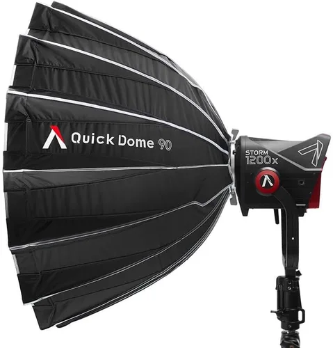 Vista 4 de Aputure Light Dome Quick Dome 90 Softbox, 90cm (3 pies) Softbox Circular Bowens Mount con Diseño de Liberación Rápida, Incluye Difusión, Rejilla