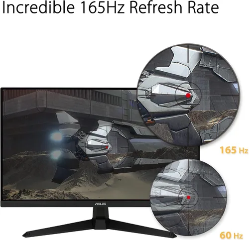Vista 3 de ASUS TUF Gaming Monitor de juegos de 27 pulgadas 1080P (VG277Q1A) - Full HD, 165 Hz (soporta 144 Hz), 1 ms, Extreme Low Motion Blur, FreeSync