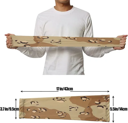 Vista 5 de Mangas de compresión para brazo de camuflaje del desierto para hombres y mujeres
