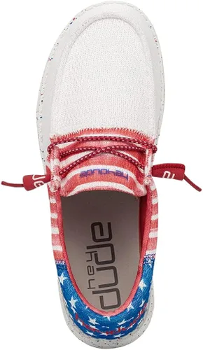Vista 6 de Hey Dude - Mocasines Wendy de lana con cordones, para mujer, cómodos y ligeros